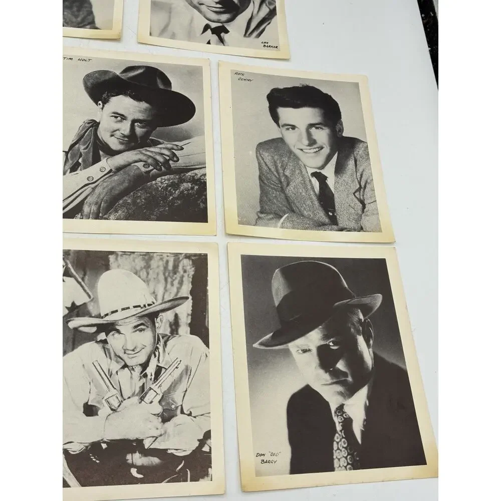 Vintage Western Arcade Exhibit Card Lot Photos 11 Classic Cowboy & Serial Stars